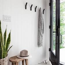 Leaning Edge Matte Black Wall Hook Reviews Cb2 In 2020 Black Wall Hooks Black Walls Modern Wall Hooks