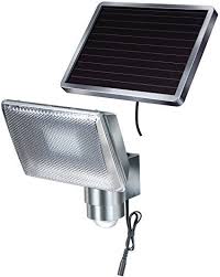 Brennenstuhl Led Strahler Sol Led Leuchte Fur Aussen Mit Bewegungsmelder Und Solar Panel Ip44 Inkl Akku 8 X 0 5w Farbe A Led Strahler Aussenwandbeleuchtung Und Led Leuchten