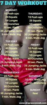Dr Sara O Connell Bodyweight Workout 7 Day Workout Fitness Body