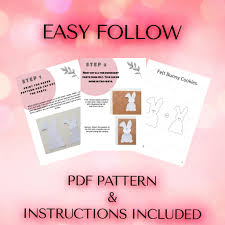 Felt Bunny Cookie Pattern, Easter Ornament, Easter Decor, Felt Food, Easy  Sewing Pattern