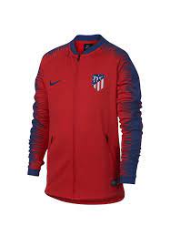 All information about atlético madrid (laliga) current squad with market values transfers rumours player stats fixtures news. Nike Atletico Madrid Kinder Fanjacke Anthem Rot Blau Fussball Shop