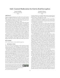 PDF) SoK: Content Moderation for End-to-End Encryption