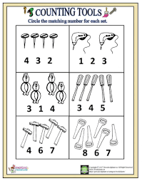 Counting Tools Worksheet In 2020 Worksheets Pre Writing Activities Counting Worksheets