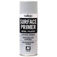 Vallejo Aerosol Surface Primer Grey 400ml Table Top Miniatures Miniature Market