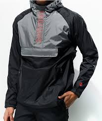 Spitfire Hombre Black Grey Anorak Jacket