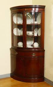 Pair Drexel Travis Court Mahogany Corner Cabinets Lot 217 Corner China Cabinets Corner Furniture Crockery Unit Design
