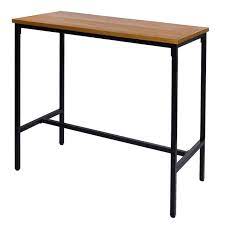 Contemporary styling sleek brushed stainless steel frame clear tempered glass top seats. Sehr Praktischer Bartisch Bistrotisch Aus Metallgestell Tischplatte Aus Massivholz Im Eiche Woltu Eu