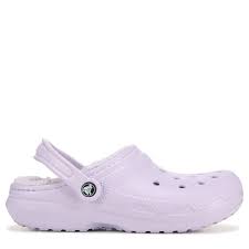 Crocs Women S Classic Fuzz Lined Clog Shoes Lavender Lined Crocs Hype Shoes Fuzzy Crocs