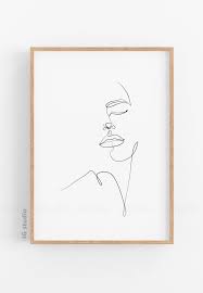 Is this your first heart? Single Line Face Woman One Line Drawing Printable Line Art Abstract Woman Print Minimalist Line Art Poste Line Art Bedroom Wall Art Bedroom Decor For Women