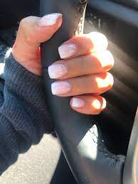 White And Pink Fade Short Acrylic Ombre Nails Acrylicnailsshort Short Acrylic Nails Faded Nails Short Acrylic Nails Designs
