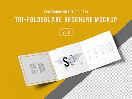 Thank you for downloading psd tri fold mockup template vol7. Square Trifold Mockup Photoshop Smart Object