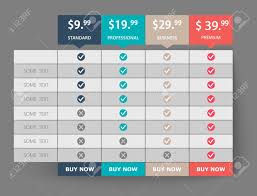 Creative Business Plans Web Comparison Pricing Table Design