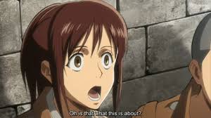 Maybe you would like to learn more about one of these? Crouching Connie Hidden Sasha Attack On Titan Shingeki No Kyojin Know Your Meme