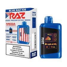 Buy Blue Razz Ice (Freedom Edition) Raz DC25000 Disposable Vape Flavor
