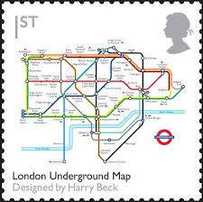 Uk Stamp London Underground Map Designed By Harry Beck