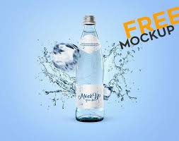 Free Glass Bottle Water Mockup Bottle Mockup Water Bottle Free Bottle