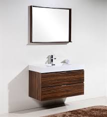 Get the bath vanity cabinets you want from the brands you love today at sears. Bliss 40 Walnut Wall Mount Modern Bathroom Vanity