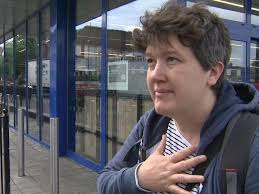 A gay mother in Birmingham speaks to a Muslim protest leader, telling him  it's not wrong for a four-year-old to know about same-sex relationships.