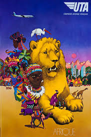 Uta Afrique Vintage Travel Poster In 2020 Klassische Reiseposter Reiseposter Poster