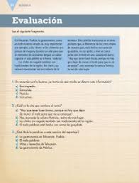 Libro de español de sexto grado contestado. Evaluacion Ayuda Para Tu Tarea De Espanol Sep Primaria Sexto Respuestas Y Explicaciones