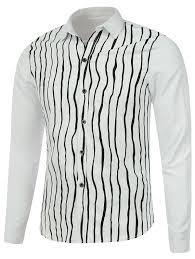 Black And White Vertical Striped Shirt Mens India Long Sleeves White Long Sleeve Vertical Striped Button Up Shirt Gamiss Long Sleeve Shirt Men Striped Long Sleeve Fashion
