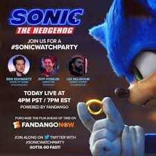 Zu seiner eigenen sicherheit soll er sich auf dem planeten erde verstecken. Fandangonow To Host Sonic The Hedgehog Live Watch Party Today Media Play News