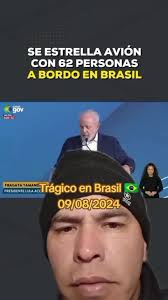 Trágico accidente de avión en Brasil
