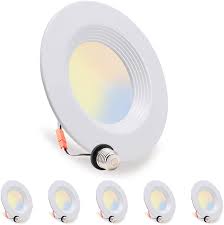 1 cm = 0.39370079 in. 5 6 Inch 5cct Led Recessed Downlight Baffle Trim Wet Rated E26 Base Screw In 10 5w 85w Dimmable Simple Retrofit Installation Energy Star Etl Listed 6 Pack Amazon Com