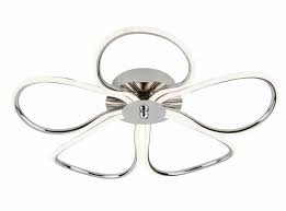 If your new light fixture doesn't match your old mount type, you'll have to remove the bracket from the junction box and change the screws. Foliage Modern 5 Light Led Petal Flush Mount Ceiling Light Chrome