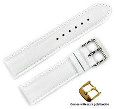 Debeer Brand Teju Lizard Grain Watch Band Silver Watch Bands 22mm Watch Band White Watch
