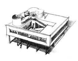Villa Savoye Poissy Le Corbusier 1931 Dessin Karine Terral Villa Savoye