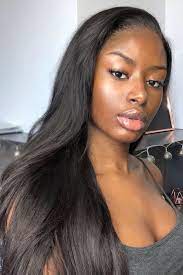 10a Brazilian Straight 3 Bundles With Lace Closure Beautiful Dark Skin Dark Skin Beauty Beautiful Black Girl