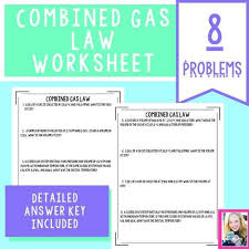 Combined Gas Law Worksheet Answer Key Included Distance Learning In 2020 Distance Learning Chemistry Worksheets Answer Keys