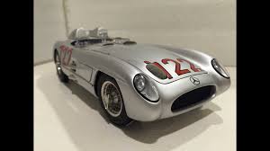 This 1st place car was driven by sterling moss averaging 157.65 km/h (97.96 mph) over 1,600 km (990 mi). 1 18 Cmc Mercedes Benz 300 Slr W196s Mille Miglia Sieger 1955 Youtube