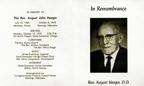 Tbt On Oct 8 1970 The Rev August Dad Hoeger Founder Of The Good Samaritan Society Passed Away At His Home In Ha Good Samaritan Society The Rev History