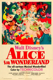 Alice Mad Hatter March Hare Dormouse Mouse In Tea Scene Caterpillar Cheshire Cat Alice In Wonderland Poster Animated Movie Posters Disney Movie Posters