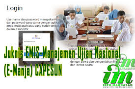 Emis manajemen ujian nasional (un) merupakan aplikasi yang digunakan untuk melakukan pendataan peserta ujian nasional dilingkungan kementrian agama. Juknis Emis Manajemen Ujian Nasional E Manja Capesun Info Madrasah