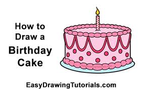 Download 280 birthday cake drawing free vectors. How To Draw A Birthday Cake Video Step By Step Pictures