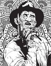 Horror Movies Printable Coloring Pages Scary Coloring Pages Halloween Coloring Pages Skull Coloring Pages