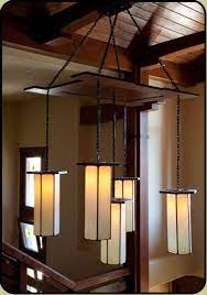 When choosing a chandelier for a dining room, the victorian style is extremely recommended as this beloved invent will add tranquillity and calm to a room that can be chaotic at even the best of times. Large Craftsman Style Pendant In A Grand Foyer Craftsman Dining Room Dining Room Light Fixtures Dining Room Lighting