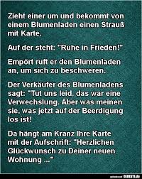 Zieht Einer Um Und Bekommt Von Einem Blumenladen Lustige Bilder Spruche Witze Echt Lusti Witzige Spruche Lustige Zitate Und Spruche Spruche Leben Lustig