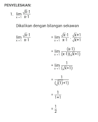 Jika dihubungkan dengan soal, maka akar sekawan dari adalah. Assalamu Alaikum Soal Dan Pembahasan Limit Fungsi Perkalian Sekawan