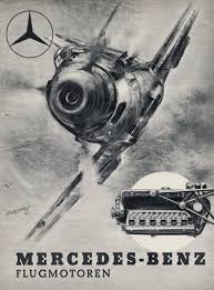 Mercedes Benz Ad For Aircraft Motors The Me 109 And Daimler Benz 605 Depicted Vintage Aircraft Daimler Benz Aircraft Engine