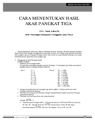 8 512 2 9 729 9 dari tabel tersebut, siswa diminta untuk tetampil melakukan perpangkatan tiga bilangan 1 s.d 9 dan mengingat pola satuan hasil bilangan perpangkatan tiga tersebut. Pdf Cara Menentukan Hasil Akar Pangkat Tiga Gunsar Tersis Academia Edu