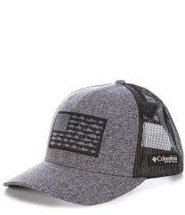 Columbia Pfg Mesh Snap Back Fish Flag Ball Cap Dillard S Ball Cap Heather Black Snap Backs