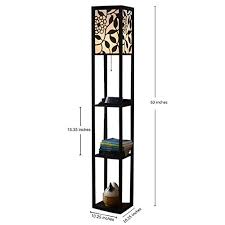 Brightech maxwell charger shelf floor lamp with usb charging ports and electric outlet tall nar Floor Lamp With Shelves Shelf Floor Lamp With Usb Charging Ports Electric Outlet Tall