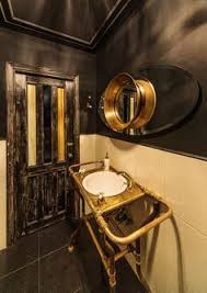 Steampunk bathroom ideas showcasing a masculine type of bathroom that if executed well can be appealing to anyone who loves a bathroom that makes a statement. Steampunk Bathroom Papa Joe S Steampunk