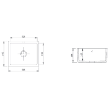 The brindle inset or undermount sink with single square bowl and separate half bowl with offset dividing wall. Shaws Classic Inset Ceramic Sink Kitchen Sinks Taps