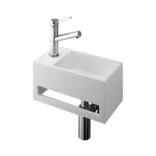 Petit Lave Mains 33x18 Cm Avec Porte Serviettes Et Trou De Robinet