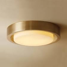 Modern Round Ceiling Fixture Glass Brass Black Flush Mount Light In White Warm For Hallway Beautifulhalo Com